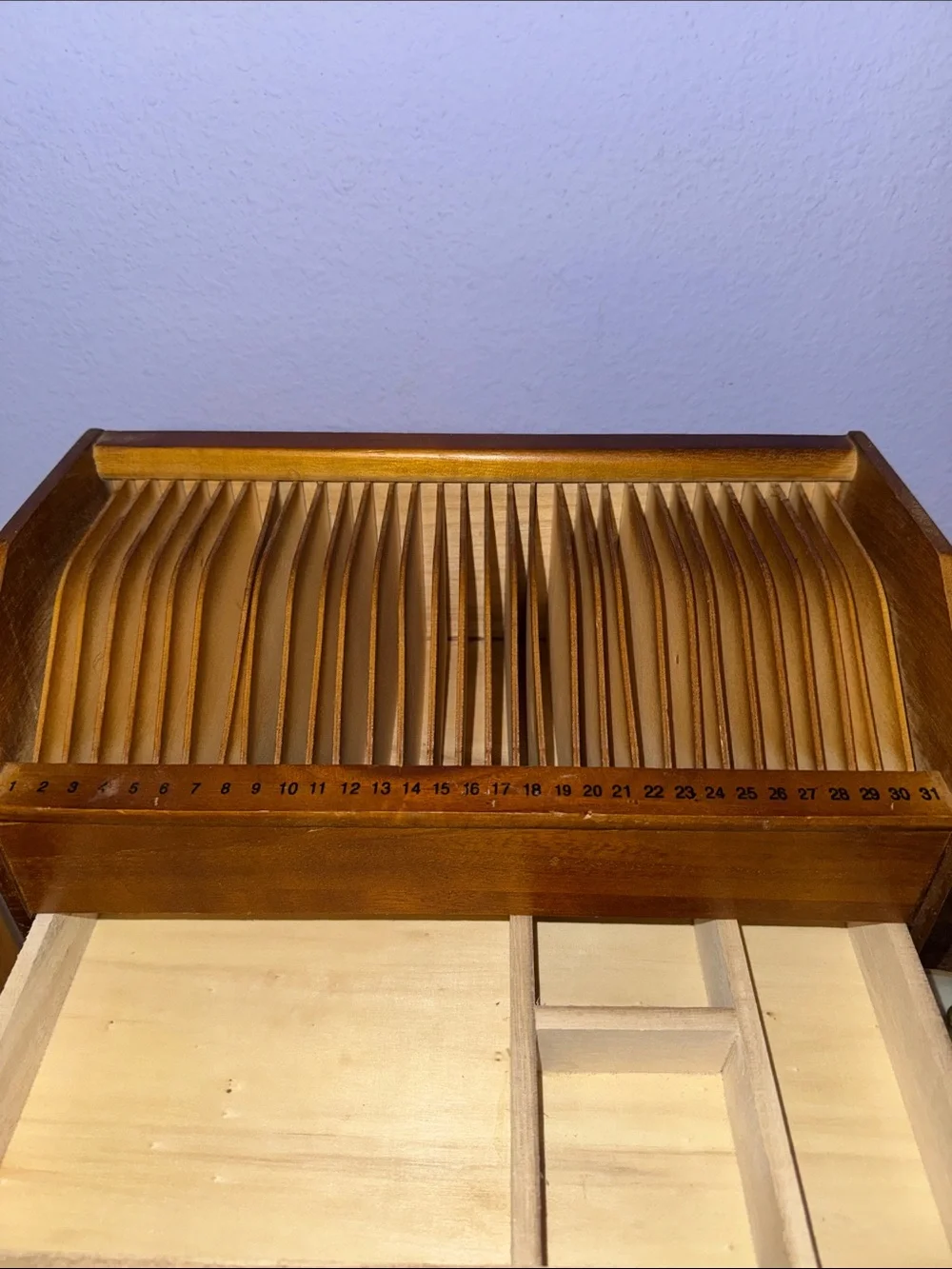 Vintage Wooden Letter and File Organizer